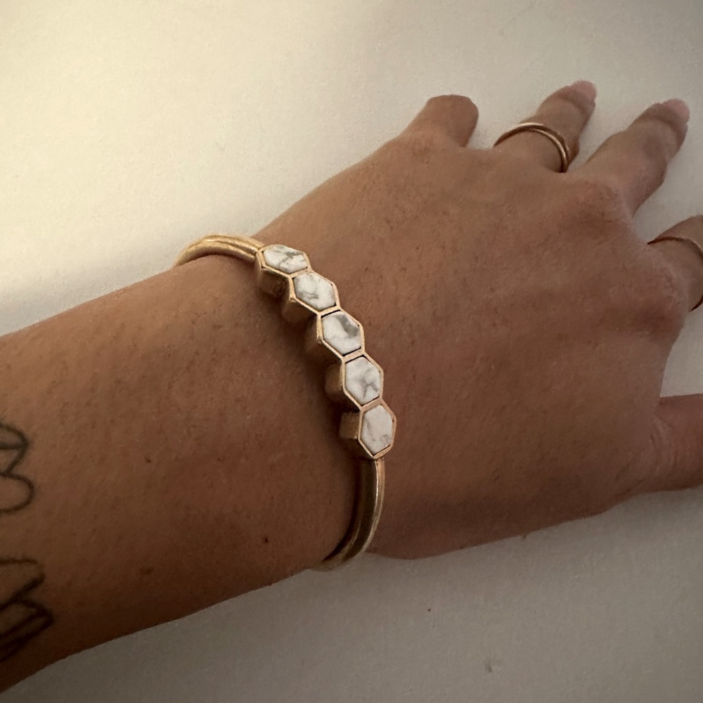 J. Crew gold and marble bangle